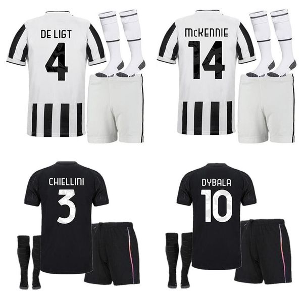 

2021 2022 men soccer shirt kids football jerseys sets 21 22 mens + kid jersey kits maillot de foot camiseta fÃºtbol, Black
