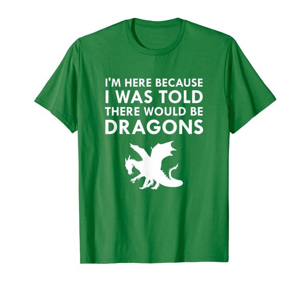 

i was told there would be dragons mythical creature t-shirt, White;black