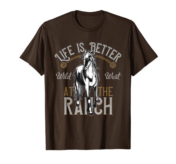 

wild west party western cowboy gifts ranch clothing tshirt, White;black