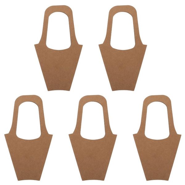 

gift wrap 5pcs kraft paper tote bag bouquet packaging flower wrapping bags