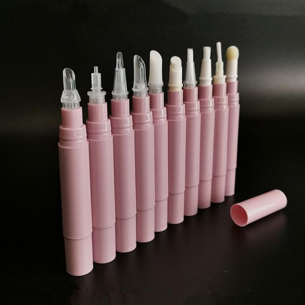 

100pcs 5ml empty nail oil pen with brush tip cosmetic lip gloss tube container applicators makeup accessories storage bottles & jars