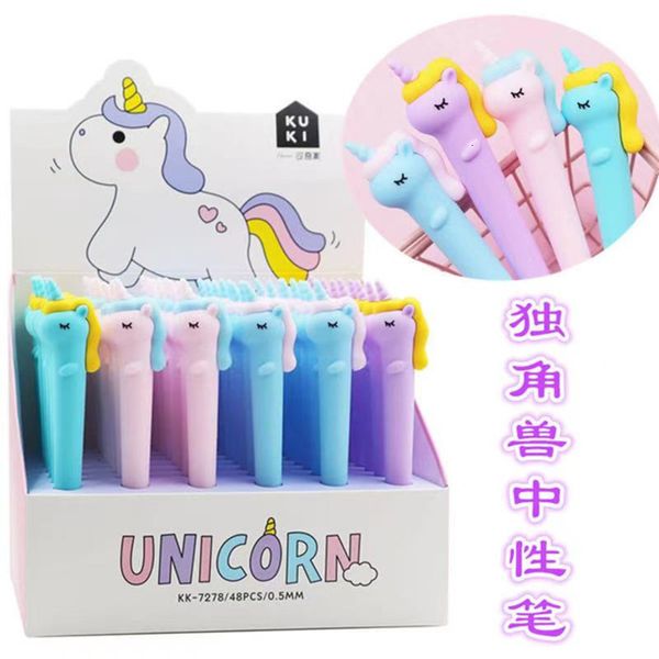 

pen keqi cartoon unicorn silicone neutral dream pony student black water signature stationery prize