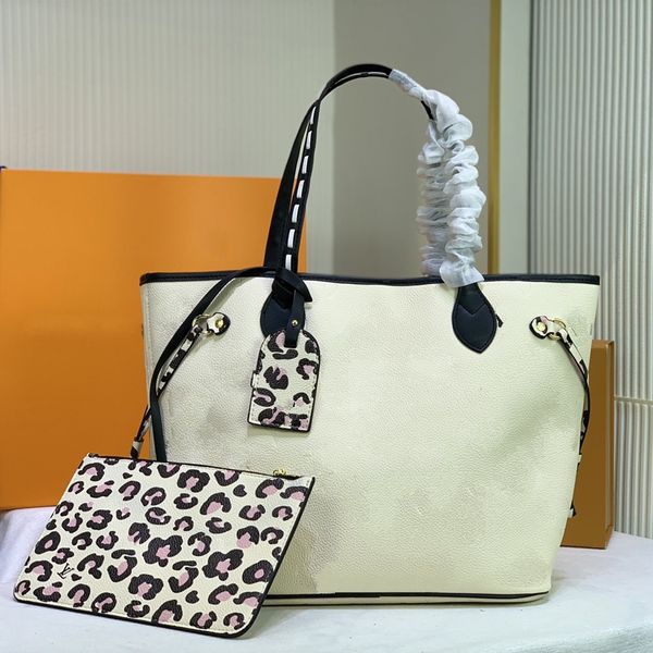 

classic leather wild at hear shoulder bag small pouch embossing luxury designer fashion leopard large capacity ladies composite handbag