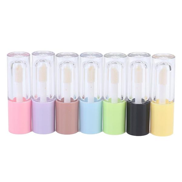 

storage bottles & jars 6ml plastic empty lip gloss tube frosted and clear liquid foundation container makeup round refillable bottle with pi