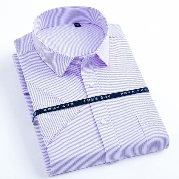 

men's casual shirts men summer shirt white pink blue short sleeve turn down collar single-breasted male business leisure clothes daily, White;black