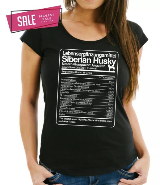 

SALE Siberian Husky Life Supplements Dog Motif Ladies T-Shirt Dog, Mainly pictures