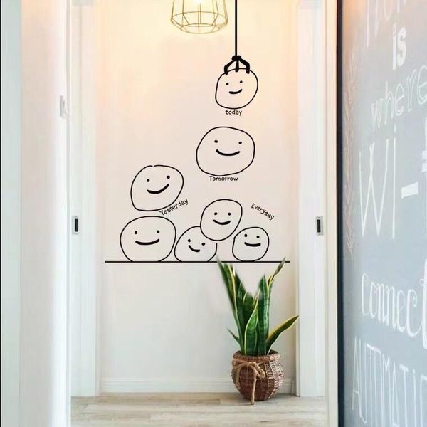 

window sticker smile every day glass film wall stickers waistline quick diy easily remove home decor for windows door