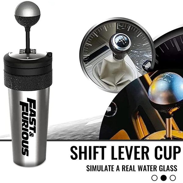 

mugs 650ml fast and furious 9 gearshift cup with straw lid interesting gear lever portable 10* 28cm creative gift