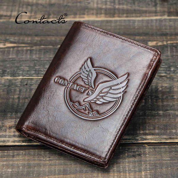 

wallet black angel vertical three fold cowhide men's fashion, Red;black