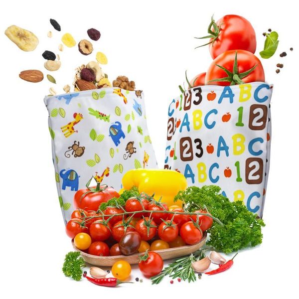 

hanging baskets 3 pcs reusable sandwich bags snack lunch with zipper , food safe, bpa eco friendly waterproof foe picnic