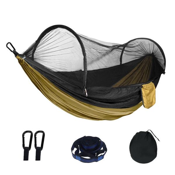 

tents and shelters ultralight automatic hammock outdoor with 2 carabiners + ropes, 200 kg load capacity travel
