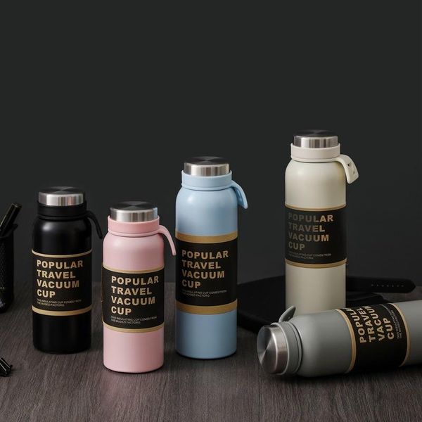 

water bottles large-capacity double-layer stainless steel portable vacuum flask car outdoor space pot office coffee cup for couples