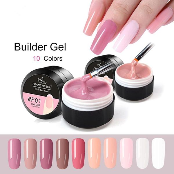 

nail gel 15ml jelly builder acryl camouflage french extension lakiery hybrydowe hybrid gellish, Red;pink