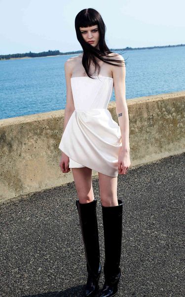 

dress strapless elegant bodycon white club party dress vestidos, Black;gray