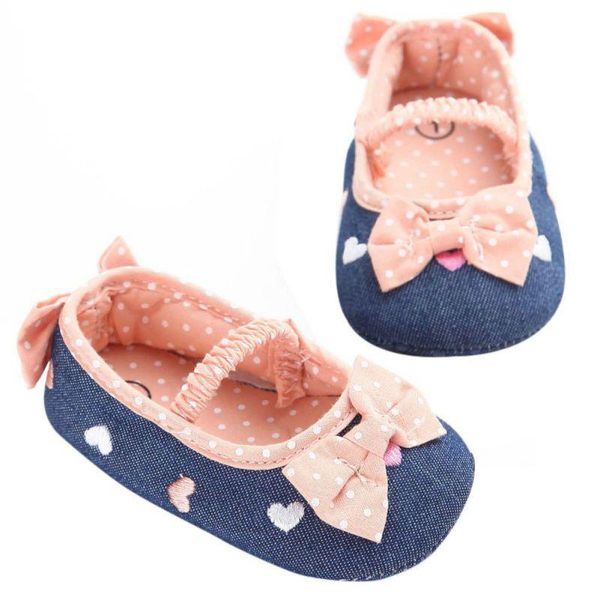 

first walkers autumn baby butterfly-knot shoes toddler girl soft sole princess bow prewalker crib 0-18m