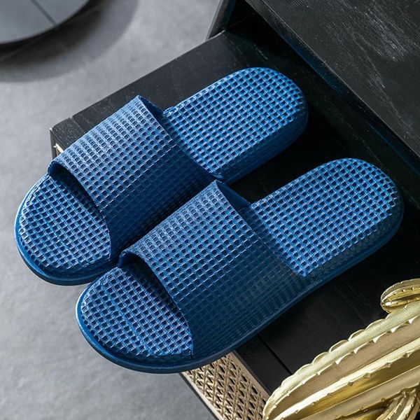 

slippers women summer checkerboard bathing non-slip flats shoes concise indoor, Black