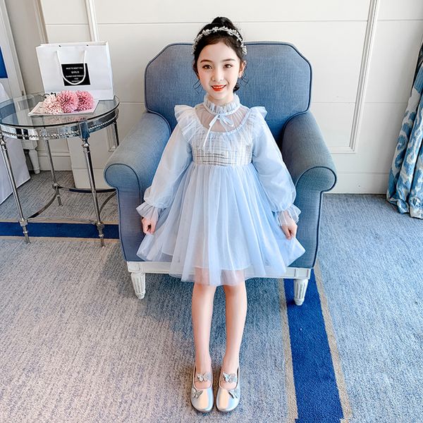 

girl dress plaid pattern girls princess dress kids mesh party dress child teenage childrens clothing 6 8 10 12 14, Red;yellow