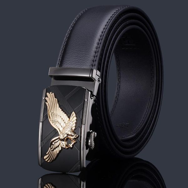 

belts kaweida mens accessories 2021 luxe gold silver eagle automatic buckle belt for jeans designer leather trending gift man, Black;brown