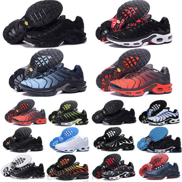 

new arrive tn casual shoes for men ,good quality tn trainers lace up breathable mesh cushion sport sneakers size 40-46 bt1t, Black