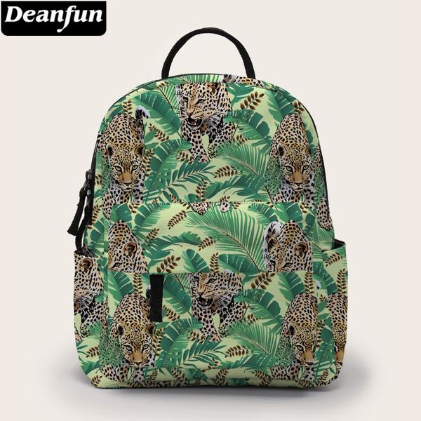 

backpack deanfun green mini tiger printed backpacks book bags for kids shoulder bag purse women dmnsb-27