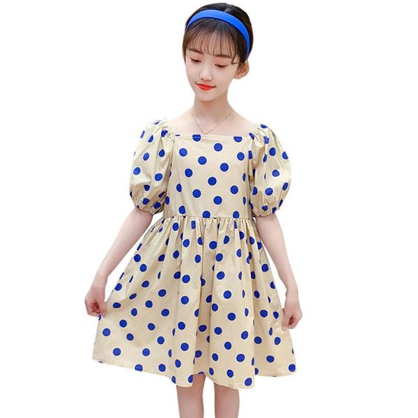 

dress for girls dot pattern dresses girl casual style children summer clothing 6 8 10 12 14 girl's, Red;yellow