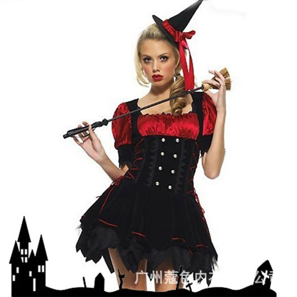 

costumes dress, halloween costume, goethe witch stage performance costumes, Black