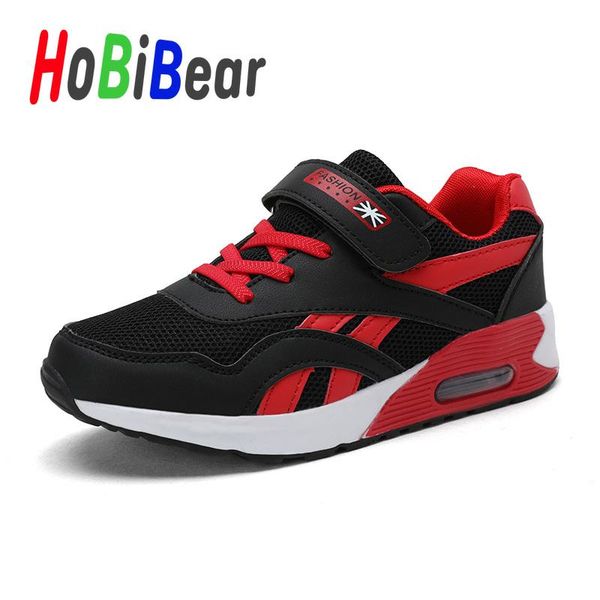 

sneakers 2021 big boy gym shoes breathable brand child fashion kids walking hook & loop children summer, Black;red
