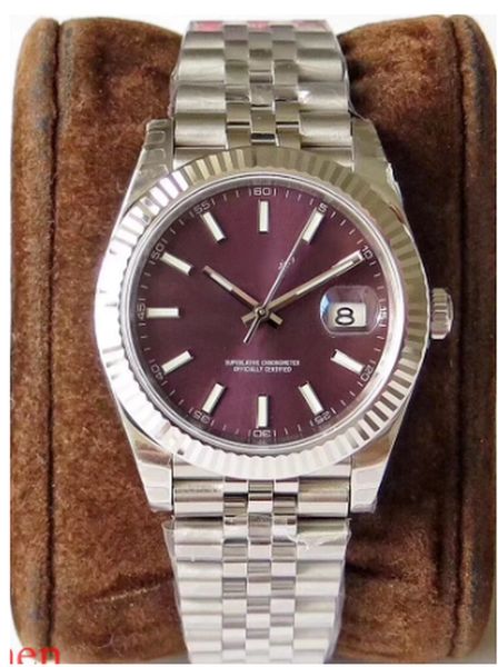 

classic new automatic mechanical men sport watch stainless steel sapphire black blue grey red white watches 36mm, Slivery;brown