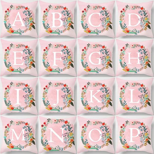 

cushion/decorative pillow nordic ins wind pink 26 english letters peach skin pillowcase sofa cushion cover style home