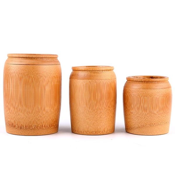 

storage bottles & jars bamboo tea box cylinder seal pot bucket set wake bottle for candy