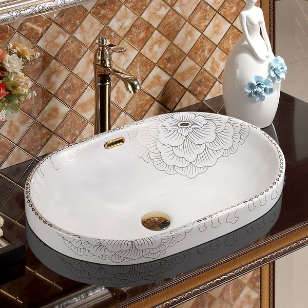 Lavandino da bagno in ceramica Lavobo fatto a mano in stile europeo Lavobo Lavandino da bagno artistico Lavandino da bagno in porcellana con lavabo in taichung