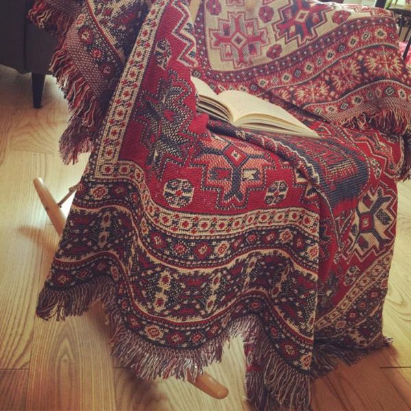 

blankets cotton bohemian blanket carpet vintage thicken sofa towel bed cover living room bedroom tablecloth felts tapestry