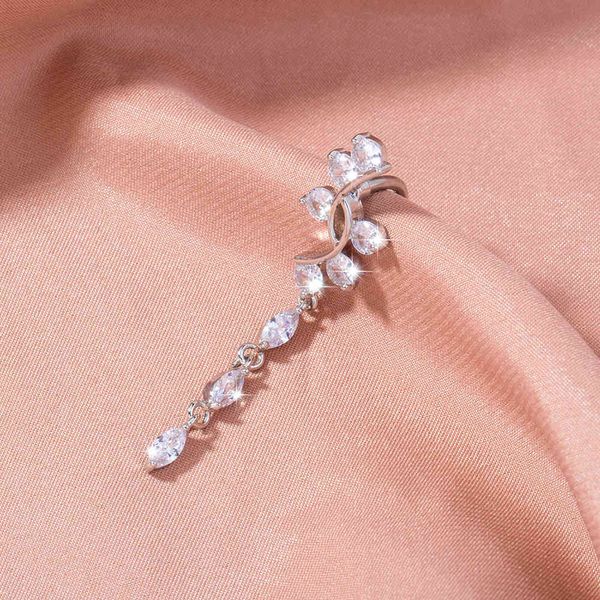 

fashion simple zircon nail dendritic navel ring female body piercing jewelry, Silver