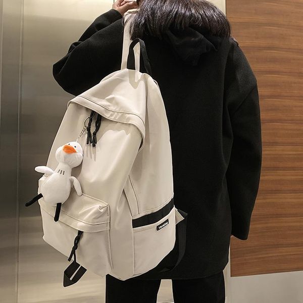 

fashion nylon backpack simple women's lapbag large capacity men's travel 2021 college student schoolbag