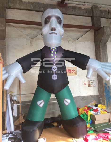 festa a tema halloween gigante gonfiabile franky Frankie monster zombie figure pubblicità personalizzata verde