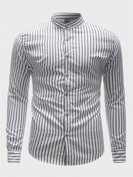 

men vertical stripe shirt u9tc#, White;black