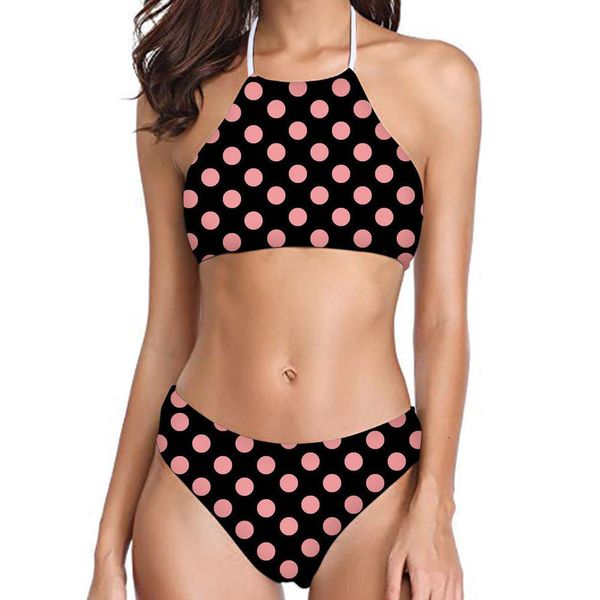 

design women's custom triangle print swimsuit woman bikini, White;black