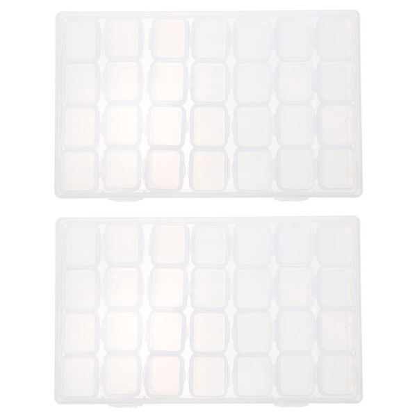 

storage drawers 2 pcs jewelry case 28-grid tools box sundries holder