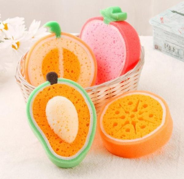 

fresh fruit style thickening sponge bowl cleaner kitchen anti-oil sponge eraser wholesale
