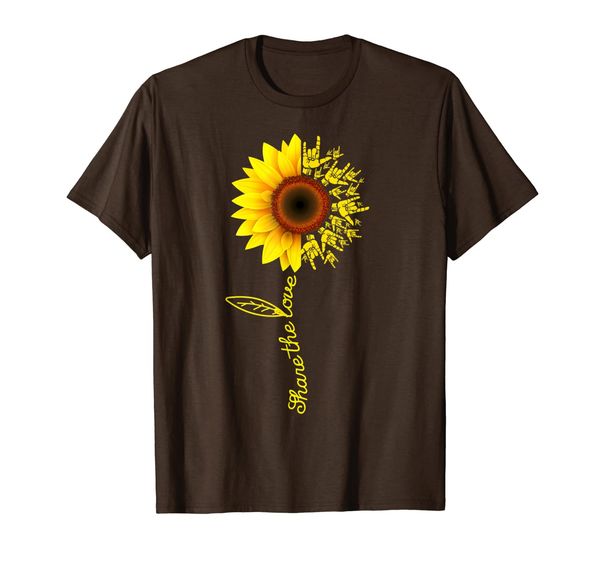 

Share The Love Sunflower ASL T-Shirt ASl Sunflower Gift, Mainly pictures