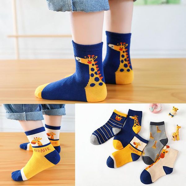 

socks spring autumn winter pure cotton children's breathable sweat-absorbing middle /older student girl boy's, Pink;yellow