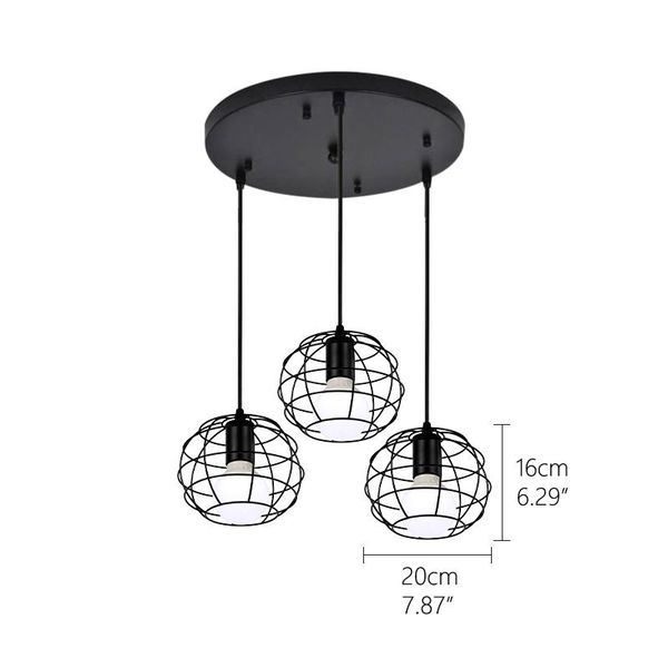 

black retro industrial iron 3 heads pendant lights e27 led can design own lamps for kitchen living room bedroom aisle restaurant