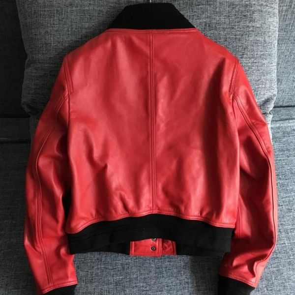 

women's leather & faux fashion genuine sheepskin jacket women streetwear camouflage short coat 2021 single breasted bomber outerwear s-, Black