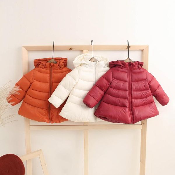 

coat girls baby down purple color hooded with big hems, Blue;gray