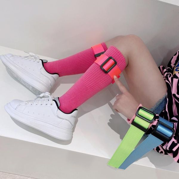 

spring children socks with belt candy color, Pink;yellow