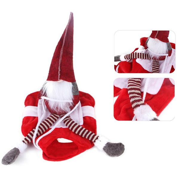 

pet dog clothes christmas santa claus style transformed coat cat clothing festival decorations costume outerwear costumes