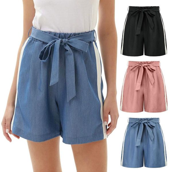 

women's shorts women short pants adults high waist straight-leg with belt for summer, s/m//xl/xxl 2021 fashion, White;black