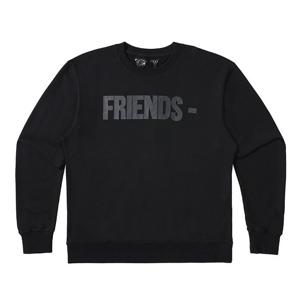 

v trend big men's and women's round neck cotton sweater street jacket fashion goods, Black