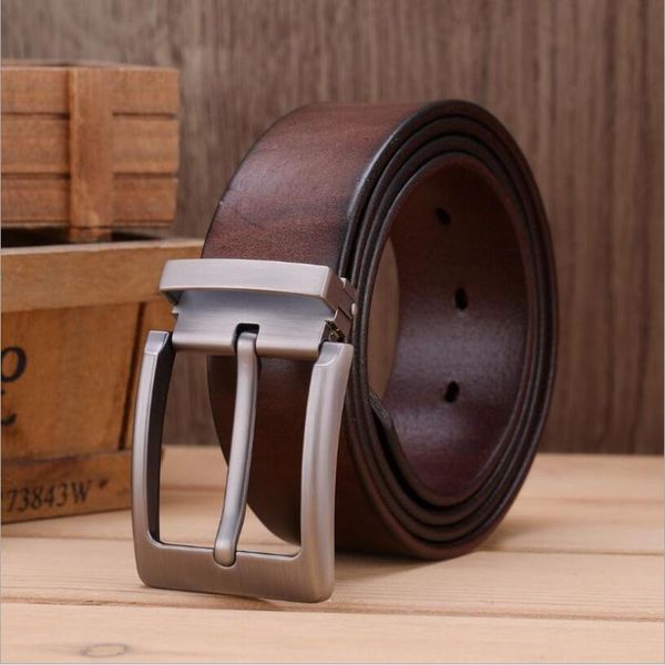 

men real cowskin genuine leather luxury belts fashion design jeans belt for male cowboy quality assuarance xks107, Black;brown