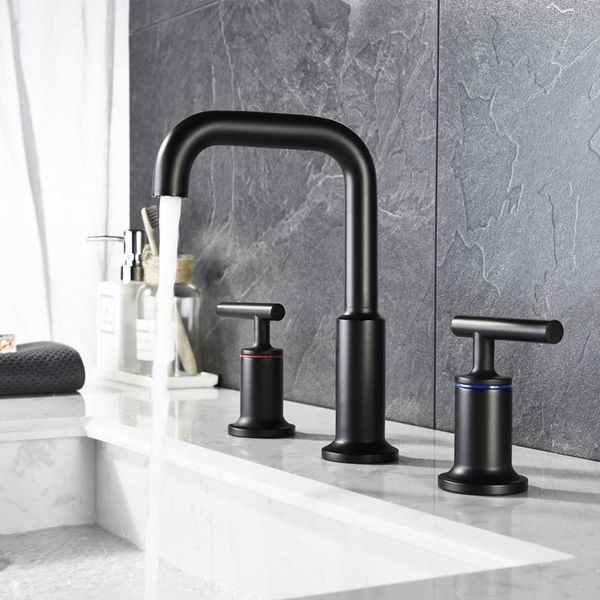 

bathroom sink faucets matte black faucet high-quality brass mixer faucet,rotation cold and water tap
